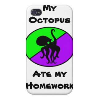 My Octopus Ate My Homework! iPhone 4/4S Covers