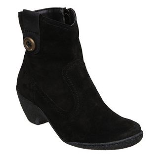 Roberto Vianni Black paka low heel suede ankle boot