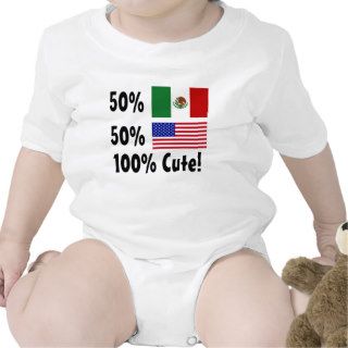 50% Mexican 50% American 100% Cute! Baby Bodysuit