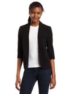Necessary Objects Juniors Blazer, Black, X Small at  Womens Clothing store