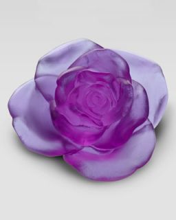 Ultraviolet Rose Sculpture   Daum