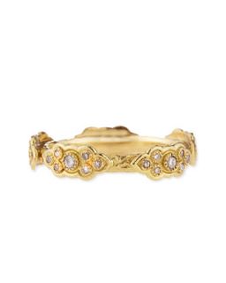 18k Yellow Gold Stackable Ring with Diamond Scrolls   Armenta   Gold (6)