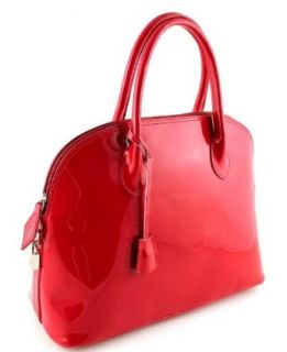 Patent Italian Leather Bags Designer Inspired Louis Vuitton Made in Italy Handbag   Red: Clothing