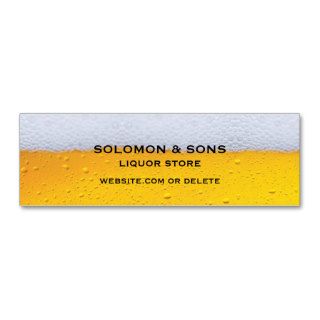 Liquor Beer Store Skinny Business Card