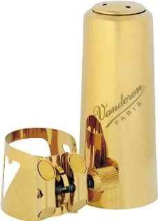 Vandoren LC07M Optimum Alto Sax Gold  Gilded Ligature and Cap: Musical Instruments