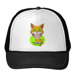Orange Cat w/ Crazy Eyeballs and Human Teeth Trucker Hat