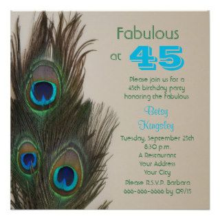 Fabulous at 45 45th Birthday Party Invitation
