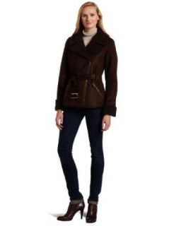 Jones New York Women's Aysem Sherpa Jacket, Chocolate, Large at  Womens Clothing store: Outerwear
