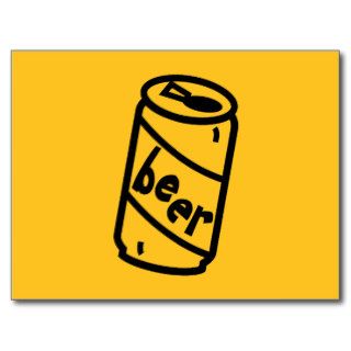 Cartoon Beer Can   Any Team Colors Post Card