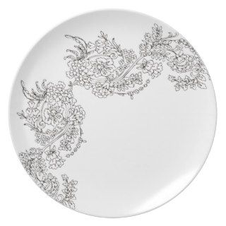 Vintage Lace Tattoo Look Party Plates