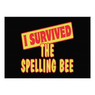 I SURVIVED THE SPELLING BEE CUSTOM INVITATIONS