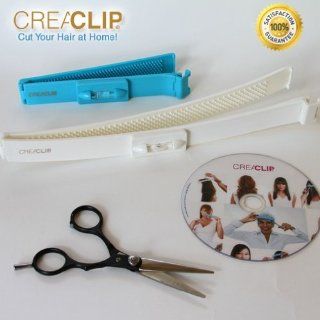 CreaClip Professional Haircutting Tool Kit   2 CreaClips, Scissors & DVD : Hair Cutting Kits : Beauty