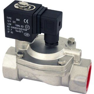 DFD 1 1/4" NPT Normally Open Stainless Steel 110v AC Solenoid Valve Viton 113: Industrial Solenoid Valves: Industrial & Scientific