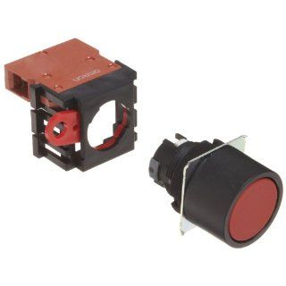 Omron A22 GR 01M Full Guard Type Pushbutton and Switch, Screw Terminal, IP65 Oil Resistant, Non Lighted, Momentary Operation, Round, Red, Single Pole Single Throw Normally Closed Contacts Electronic Component Pushbutton Switches Industrial & Scientif