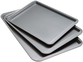 Good Cook Set Of 3 Non Stick Cookie Sheet: Kitchen & Dining
