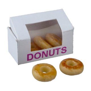 Dollhouse Miniature Box of Glazed Donuts: Toys & Games