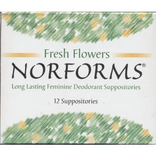 Norforms, Long Lasting Deodorant Suppositories, Fresh Flowers Scent, 12 Suppositories(3 Boxes): Health & Personal Care