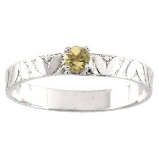 Youth Genuine Birthstone Ring 14K White Gold August Childrens Genuine Birthstone Ring: Jewelry