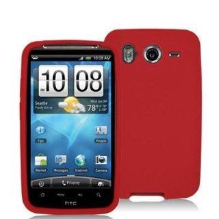 Red Silicone Rubber Gel Soft Skin Case Cover for HTC Inspire 4G Phone by Electromaster: Cell Phones & Accessories