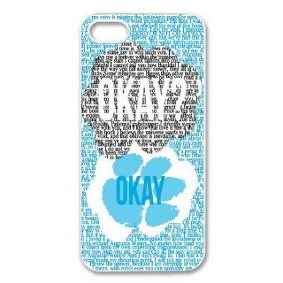 Popular quote Okay cute bear paw design hard plastic case for Iphone 5/5S Cell Phones & Accessories