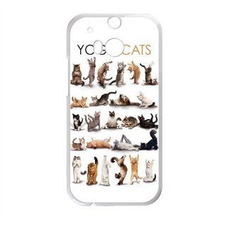 Generic Girly Cute Yoga Cats Case Cover for HTC One M8 for Girls Funny: Cell Phones & Accessories