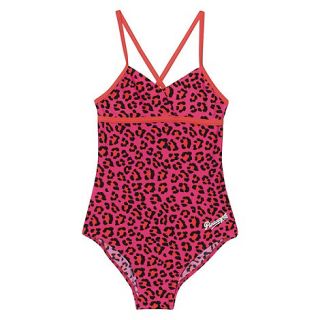 Pineapple Girls pink animal swimsuit