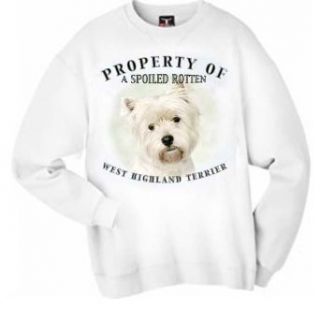 West Highland Terrier Westie Property Of Adult Sweatshirt: Clothing