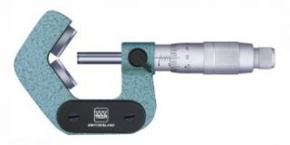 Brown & Sharpe TESA 04.10001 AS Outside Micrometer, 3 Flute Test Pieces, 1 7mm Range, 0.01mm Graduation