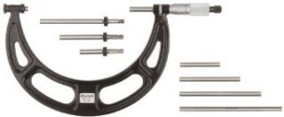 Starrett 224ARLZ Interchangeable Anvil Micrometer, Ratchet Stop, Lock Nut, 2 6" Range, 0.001" Graduation Torque Wrenches