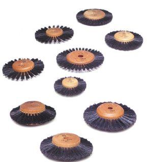 Bristle Brush 2 Row 2" Overall, Converging, Tapered Hole 1 1/4" Hub Dia. 3/8" Trim Length Style 6c: Abrasive Wheel Brushes: Industrial & Scientific