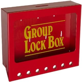 Brady Wall Mount Group Lock Box for Lockout/Tagout, Small, 7" Height, 8" Width, 2 1/4" Depth: Industrial Lockout Tagout Kits: Industrial & Scientific