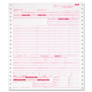 TOPS UB 04 Continuous Hospital Insurance Claim Form, 1 Part, 9.5 x 11 Inches, Removable Margins, 2500 Sheets per Carton, White (59770R) : Computer Printout Paper : Office Products