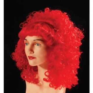Curly Wig With Bangs Red (1 per package): Clothing