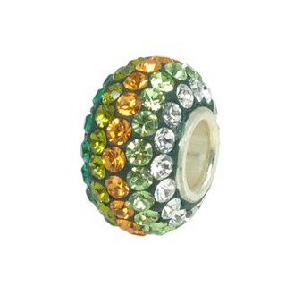 Lucky Charm Crystal Charm   fits Pandora, Chamilia, Troll and Biagi Beads: Jewelry