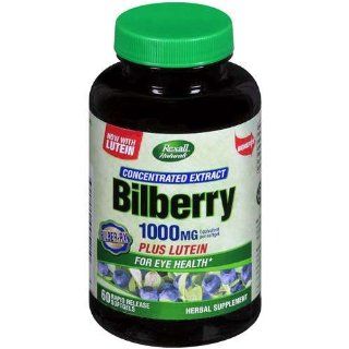 Rexall   Bilberry Plus Lutein 1000 mg, Concentrate Extract, 60 Softgels: Health & Personal Care