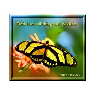 Scripture Photo Magnet   Matt. 19: 16   With God all things are possible: Whitmer Jim: 0895658002113: Books