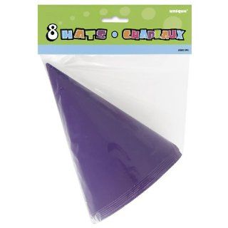 Party2U Plain Purple Party Hats (Pack Of 8): Toys & Games