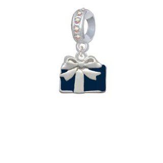 Blue Present Clear AB Crystal Charm Bead Dangle: Delight Jewelry: Jewelry