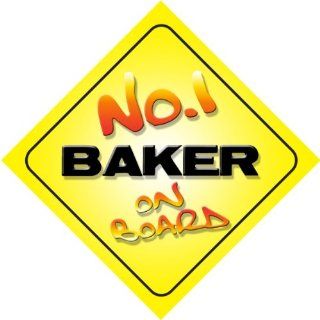 No.1 Baker on Board Novelty Car Sign New Job / Promotion / Novelty Gift / Present : Child Safety Car Seat Accessories : Baby