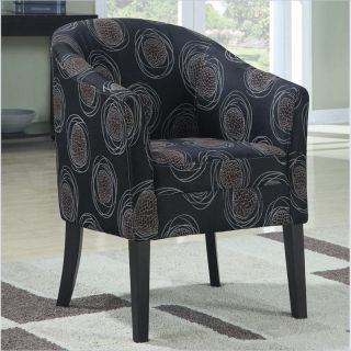 Coaster Club Chair in Black Circle Pattern   900436