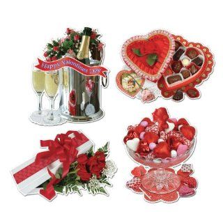 Beistle 77631 Valentine Sweetheart Cutouts, 16", 24 Per Package: Kitchen & Dining