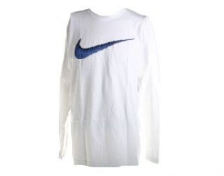 Nike Hangtag Swoosh Men's Long Sleeve T Shirt Medium Blue/White  Sports Fan T Shirts  Sports & Outdoors