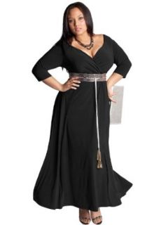 IGIGI Plus Size Rebecca Gown in Black 30/32 at  Womens Clothing store: Dresses
