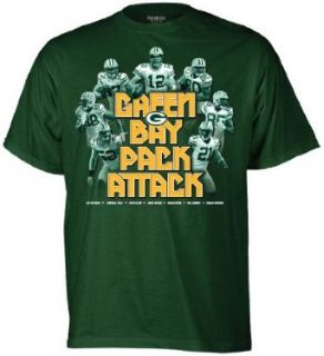 NFL Men's Green Bay Packers Pack Attack Tee Shirt (Hunter, Small) : Sports Fan T Shirts : Clothing
