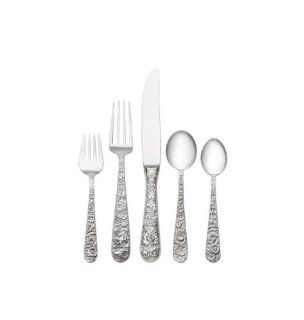 Kirk Stieff Repousse 66 Piece Sterling Silver Flatware Dinner Set, Service for 12: Kitchen & Dining