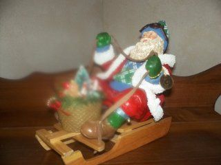 Clothtique Possible Dreams Santa. #713050 Santa on Sled. Issued 1992, retired 1994, 8" height. : Other Products : Everything Else