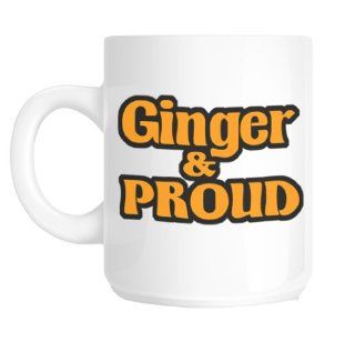 Ginger & Proud funny ginger hair novelty gift mug: Funny Gifts For Gingers: Kitchen & Dining