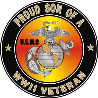 US Marine Corps Proud Son of a WW2 Veteran Decal Sticker 3.8": Everything Else