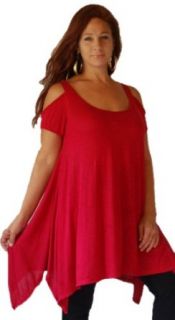 Lotustraders T Shirt Short Sleeve Asym Slub Jersey SML Red F452 at  Womens Clothing store: Dresses