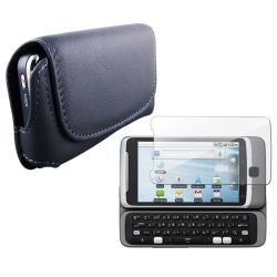 Leather Case w/ Protector for HTC Desire Z Eforcity Cases & Holders